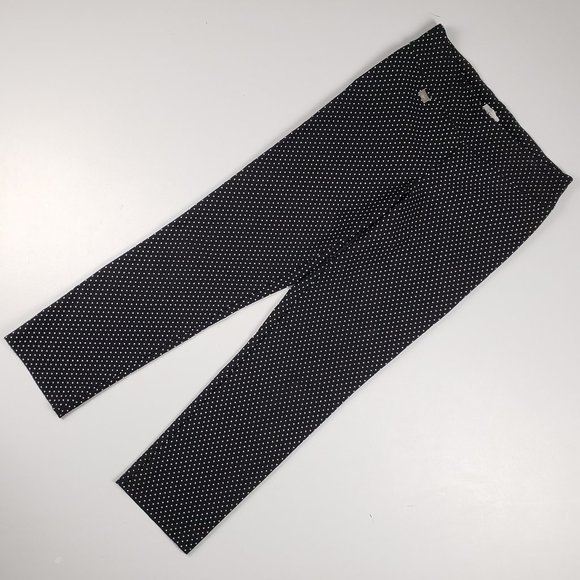 Lisette Black Polka Dot Skinny Pants Size 8 - Picture 1 of 7